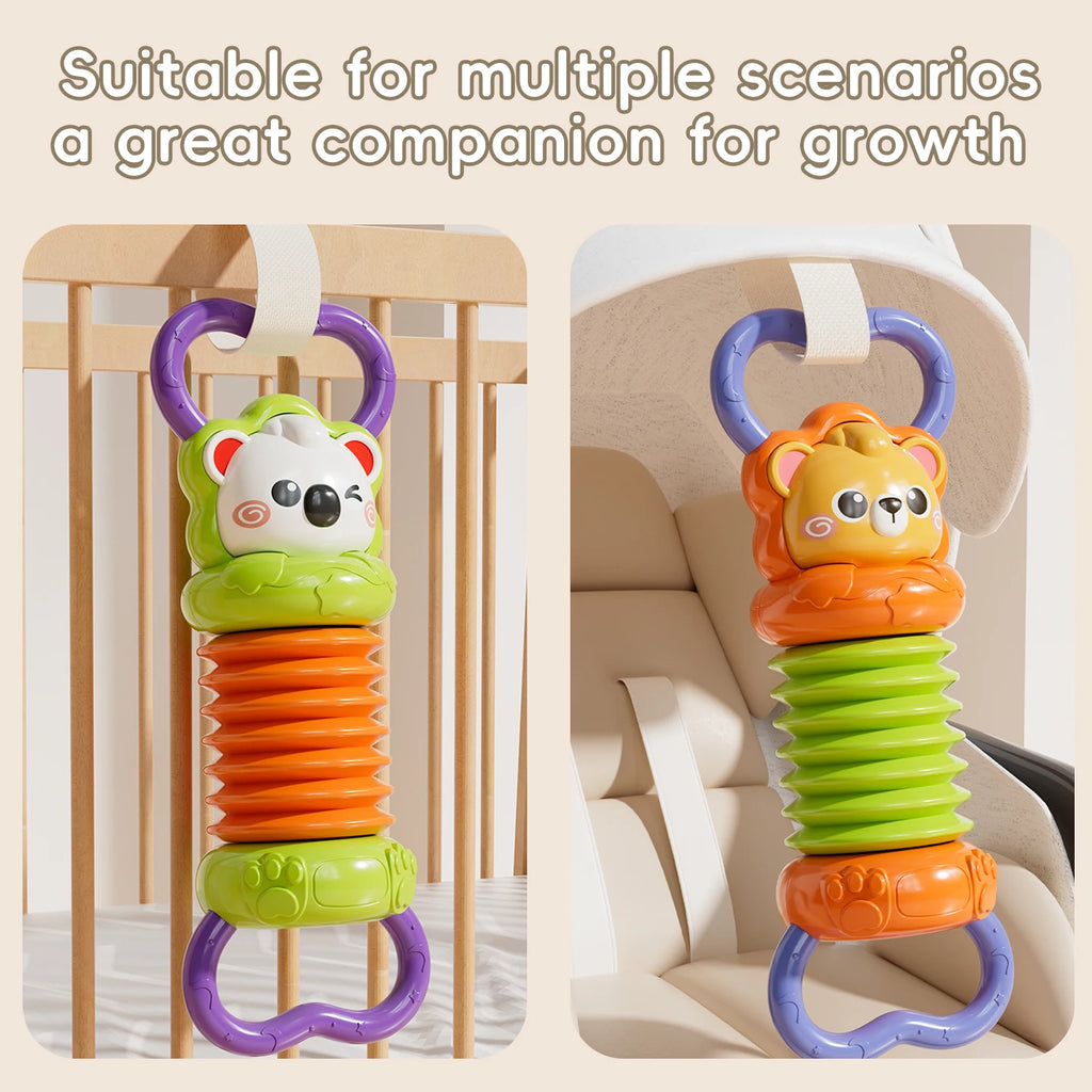 Baby Musical Accordion Toy Stretch Squeeze Animal Early Education Music Sensory Motor Skill Development for 6+ Months Infants