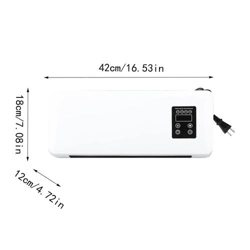 1500W Wall-mounted Electric Indoor Heater with Remote Control, 2 in 1 Mini Warmer / Ventilation Fan For Bedroom Bathroom Kitchen