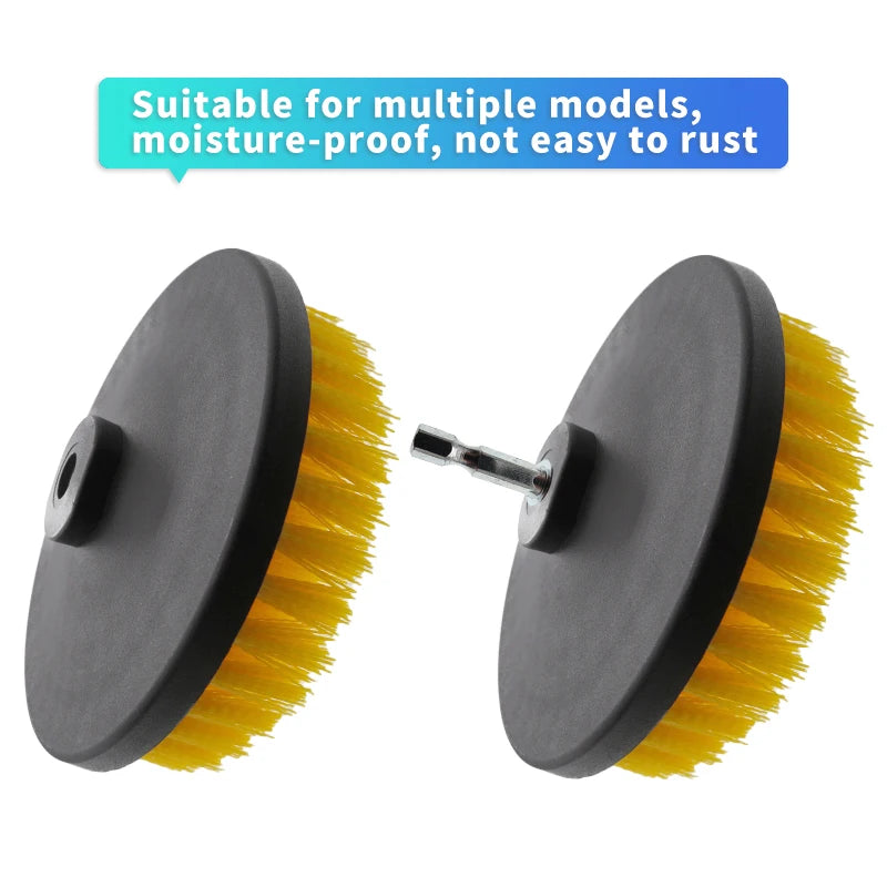 4 5 6Inch Electric Scrubber Drill Cleaning Brush Kit 3Pcs Red/Blue/Yellow with M10 adapter for Cleaning Car House