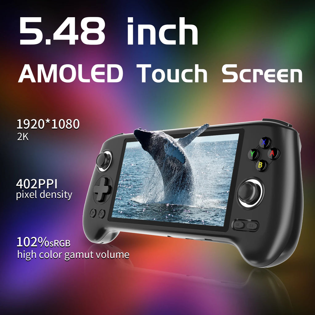 ANBERNIC RG556 Handheld Games Console 5.48'' AMOLED 1080*1920 Screen Android 5500mAh Portable Video Games Player AI Assistant