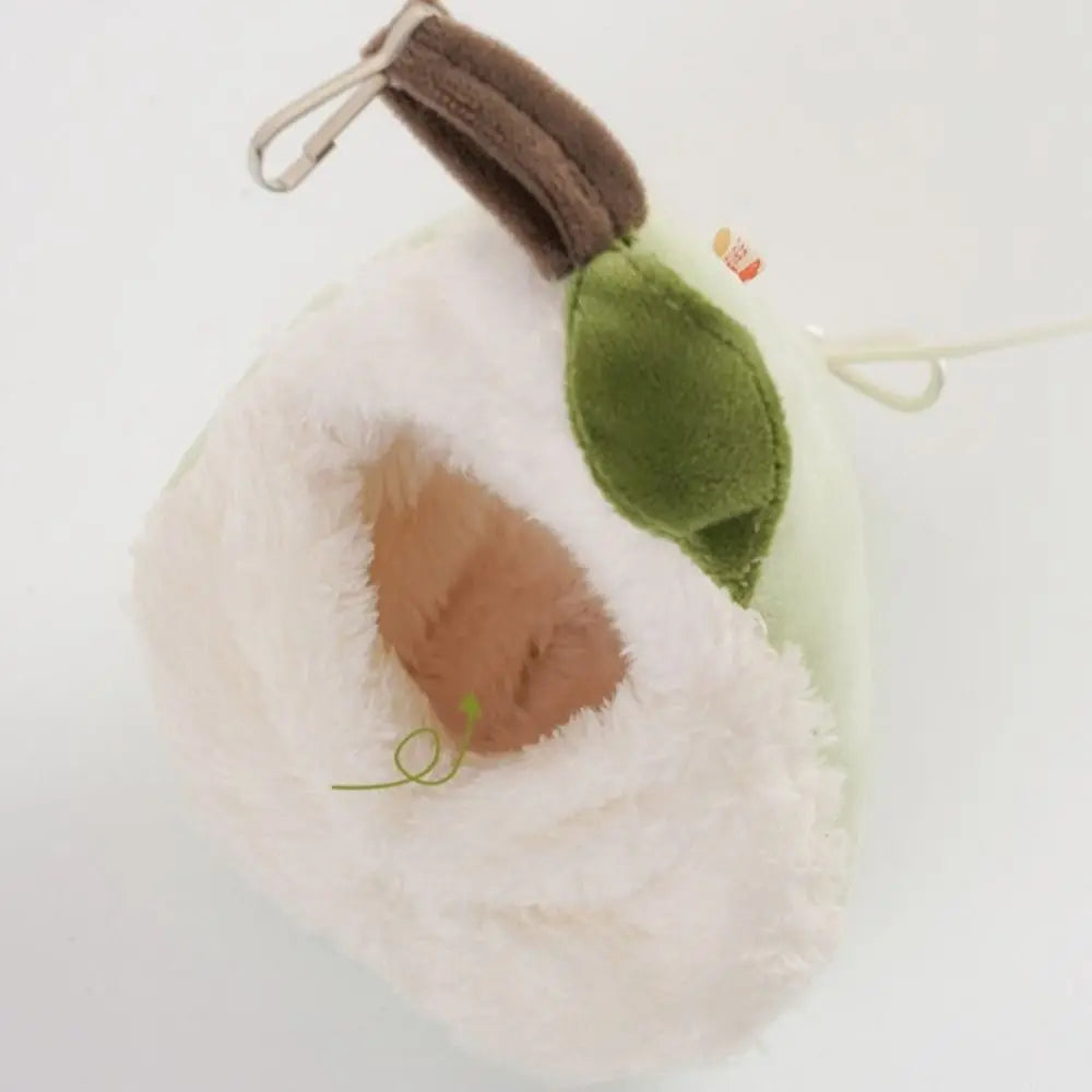 Hamster Cage Plush Hamster Hammock Warm Soft Winter Pet Nest Pear Shaped Comfortable Sugar Glider Hideout Cage Decoration