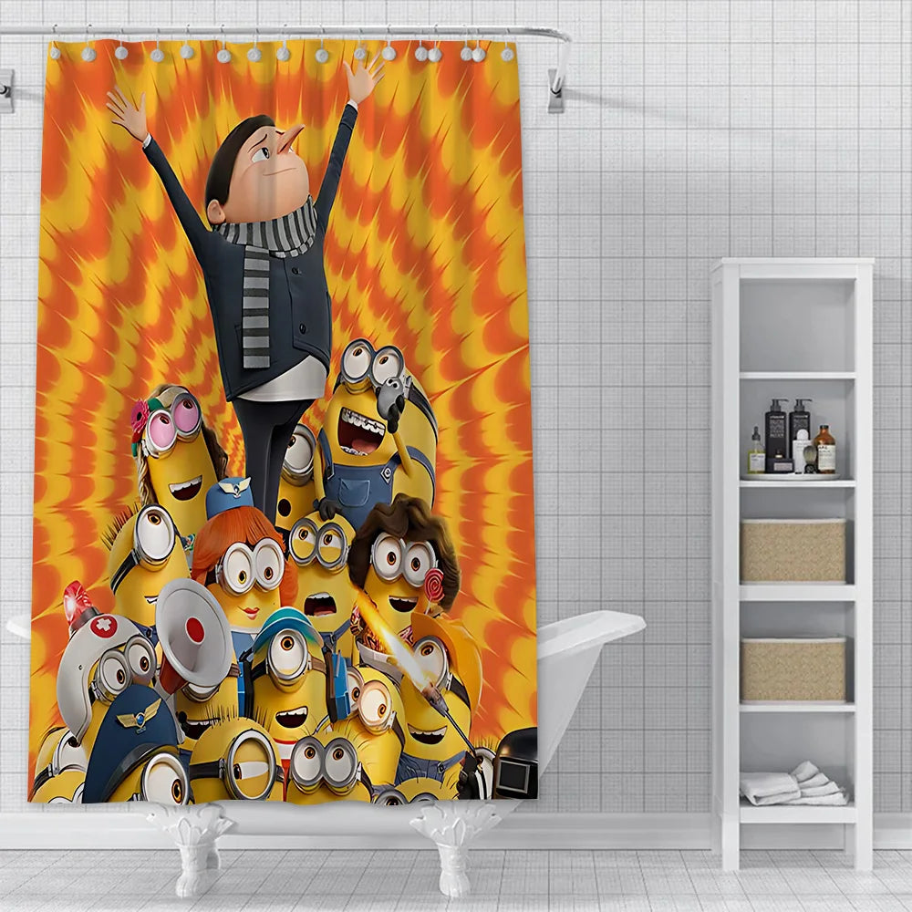 Shower For M-Minionss Curtain Waterproof Polyester Fabric Paint Colorful Bath Curtains Home Bathroom Decor Curtain With Hook