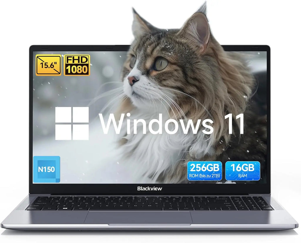 Blackview Acebook 6 Laptop Computer, 15.6” Fhd Ips Tüv Screen Quad-Core N150,16Gb Ddr4 256Gb Ssd,Desktop Notebook