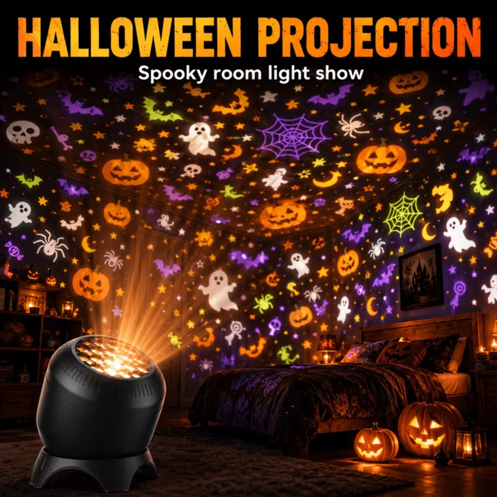 LED Christmas HD Projector USB Powered 8 Patterns 360° Rotating Dynamic Projector Night Light for Bedroom Holiday Party Decor