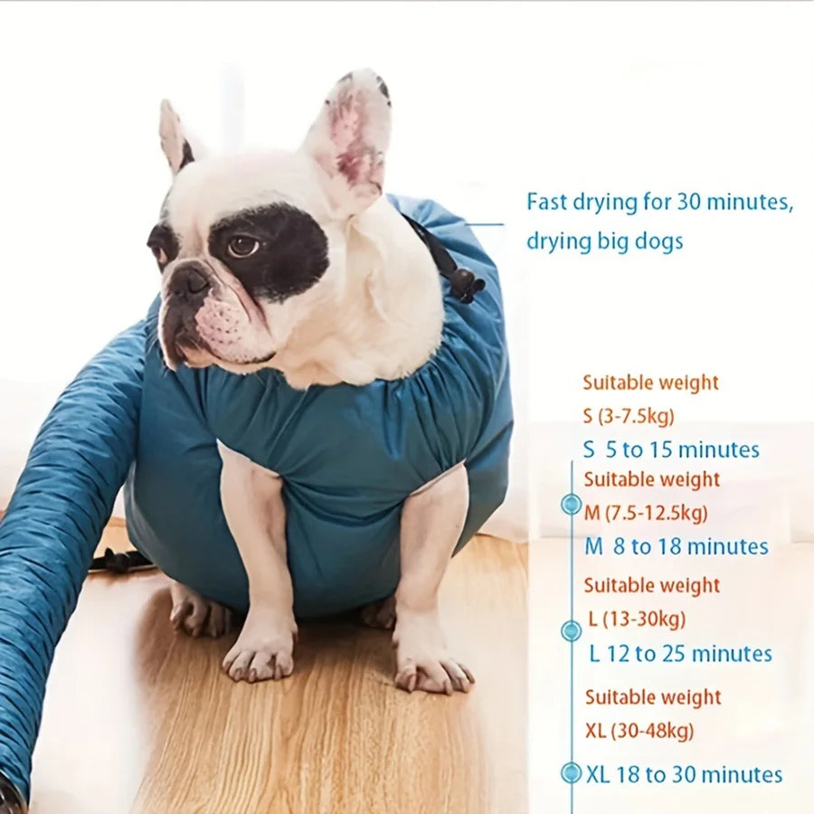 Asciugacapelli pieghevole portatile per cani, efficiente sacca di asciugatura per animali domestici, per cani e gatti, accessorio per la pulizia invernale, borsa per asciugatura