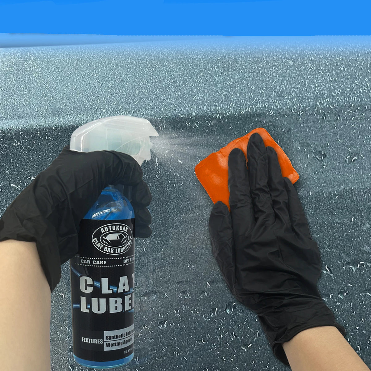 Car Cleaning Tool 200G Car Clay Bar And 300ML Magic Synthetic Lubricant Car Detailing Cleaning For Car Paint Wheel Hubes Glass