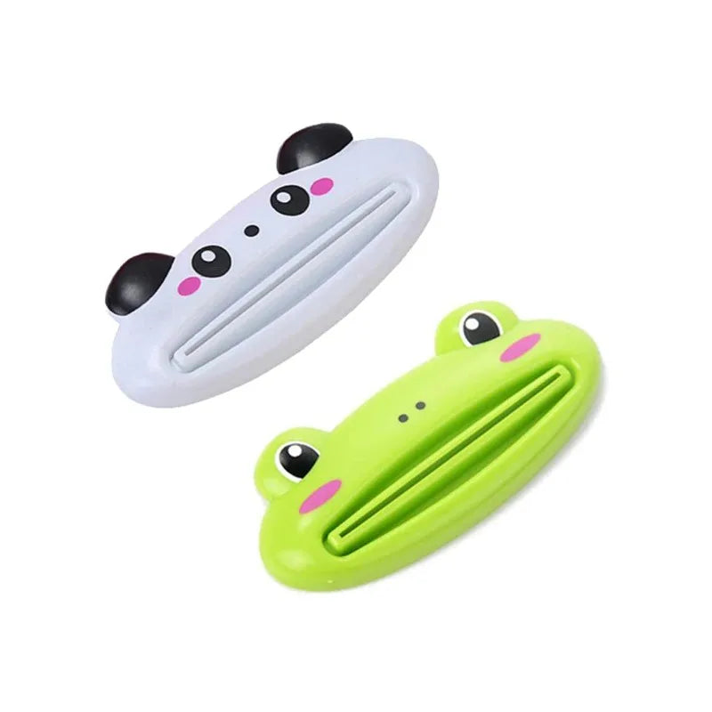 New Type Squeezer Cute Cartoon Manual Toothpaste Squeezer Cute Frog Animal Shape Cleanser Manual Press Lazy Essential Set