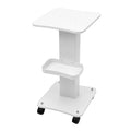Beauty Salon Trolley Stand 3 Tier Salon Trolley White Beauty Machine Stand 360° Silent Wheels Easy Moving For Facial Beauty Clinic Esthetician Working Cart