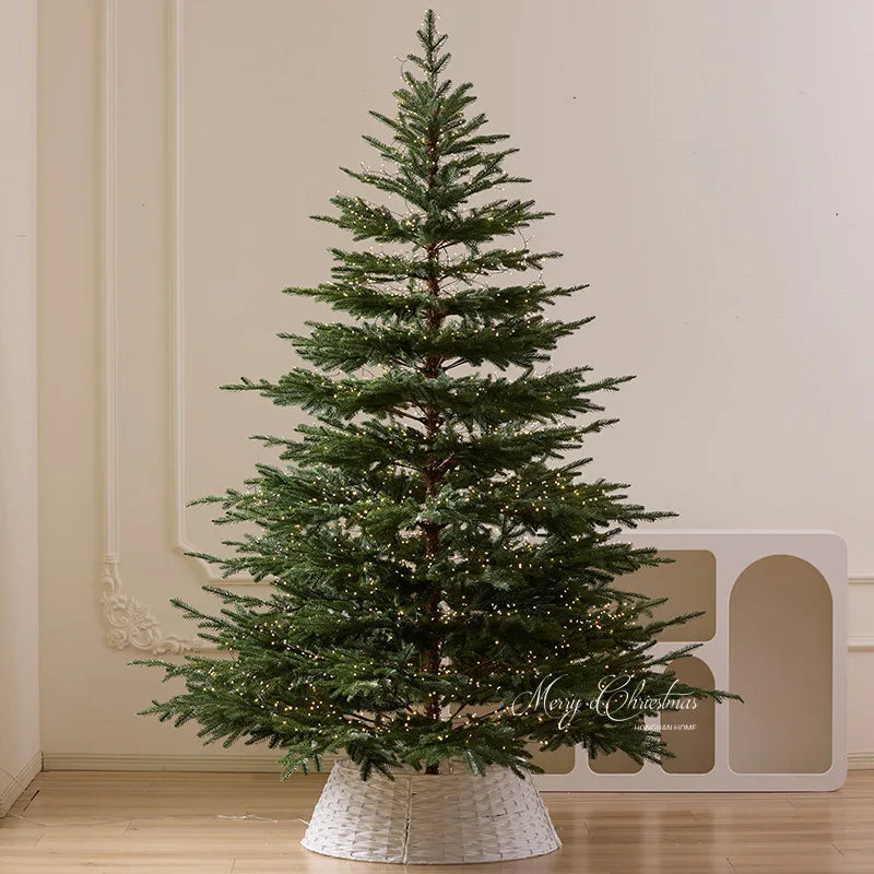 2.1M Pure PE Christmas Tree Minimalist Style Christmas Decor Artificial Tree for Home Living Room Indoor Christmas Atmosphere