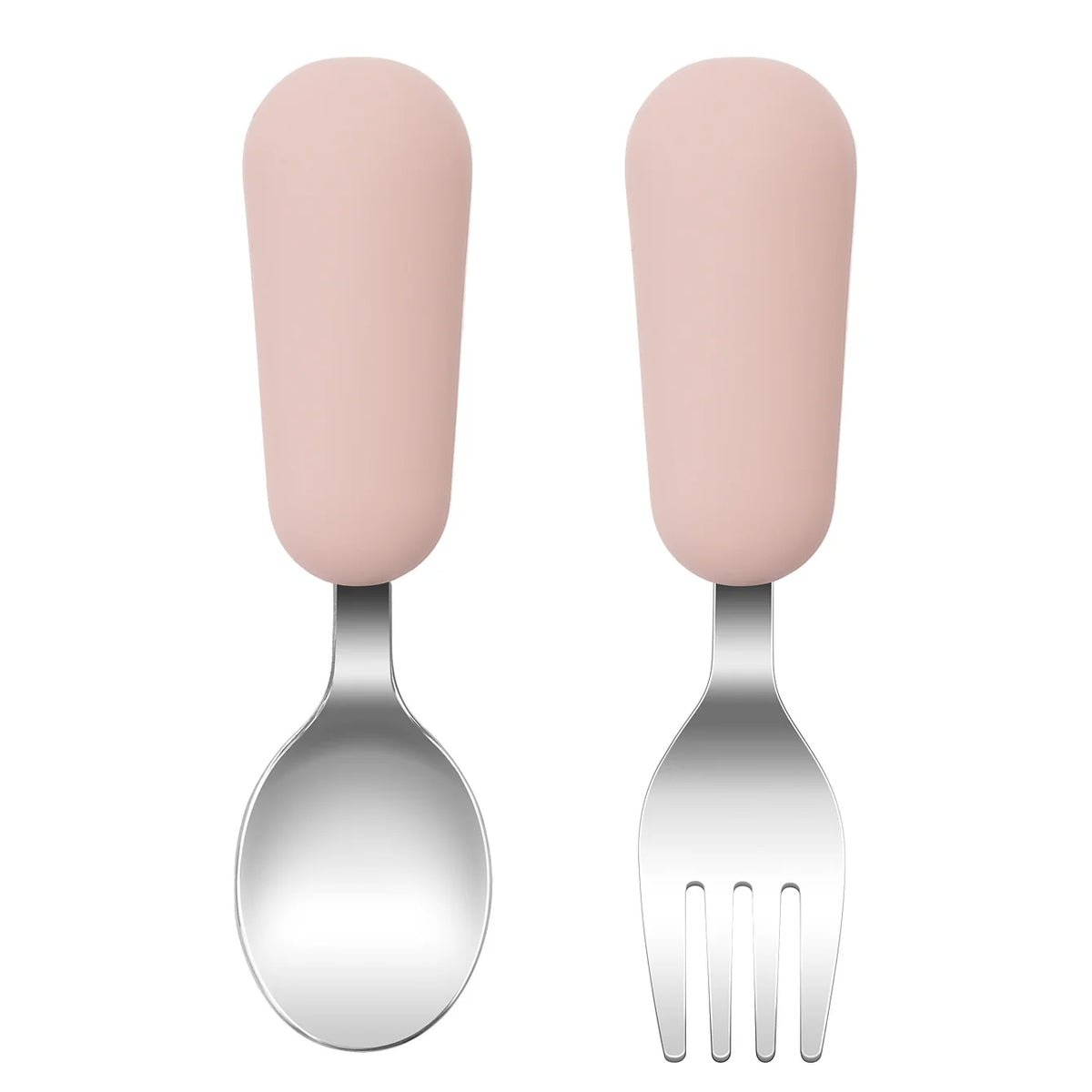 Color Kids 2PCS Stainless Steel Fork Spoon Baby Feeding Set Eco Friendly Toddler Utensil BPA Free Kids Dinnerware Baby Stuff