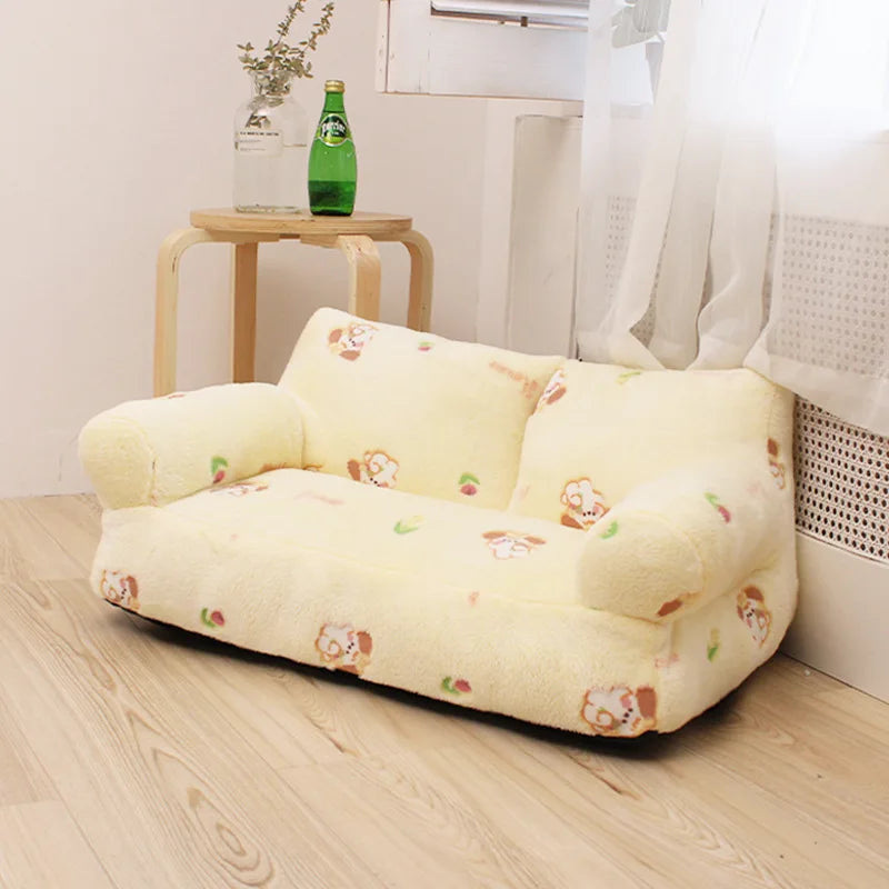 Luxury Winter Pet Cat Sofa Washable Dog Nest Puppy Small Pet Kitten Dog Bed Indoor Kennel House Comfortable Cat Bed Pet Supplies