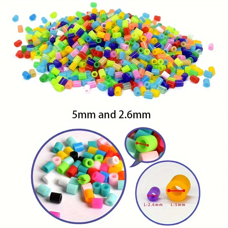 Hama Beads Box Embalagem Thermal Mosaic Ferro Educação Beads, Ironing Beads Fuse Beads Brinquedo DIY, 24 48 72 Cores 2.6MM 5MM