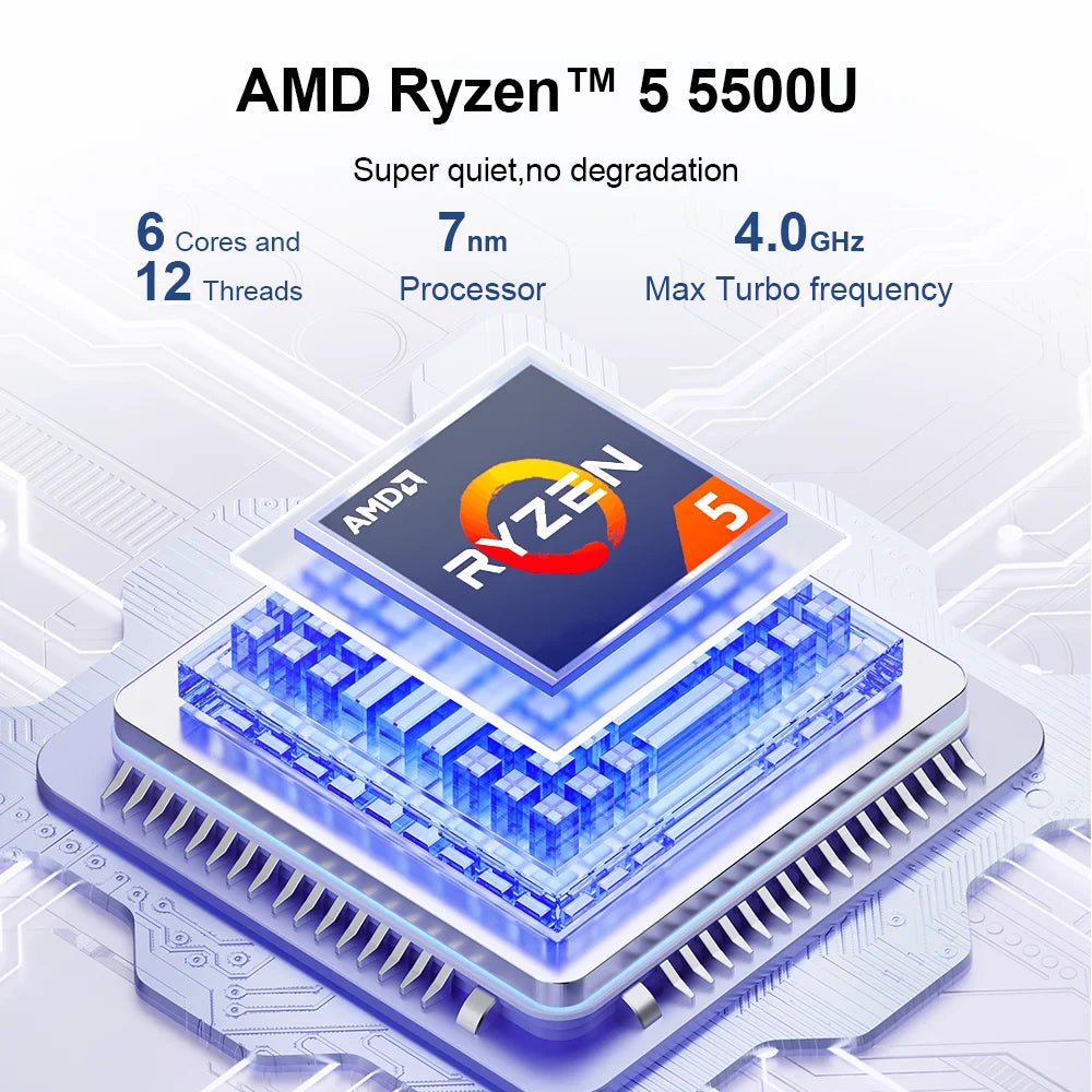 Ninkear A15 Pro Laptop 16GB 1TB AMD Ryzen 5 5500U 16 inch 120Hz 2560*1600 Display Screen Fingerprint Unlock Notebook Computer