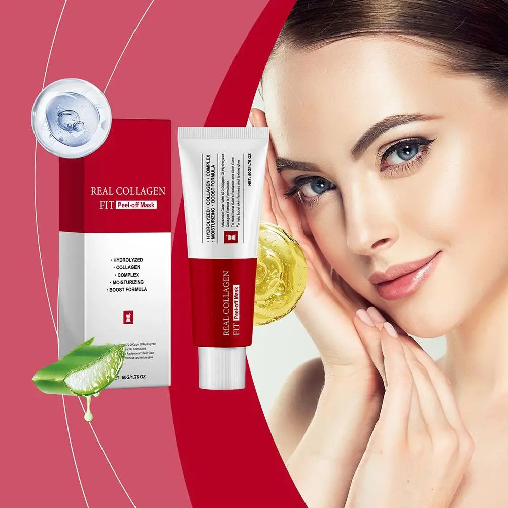 Collagen Peel Off Mask Collagen Overnight Wrapping Mask Hydrating Moisturizing Hydrolyzed Collagen Mask Korean Skin Care