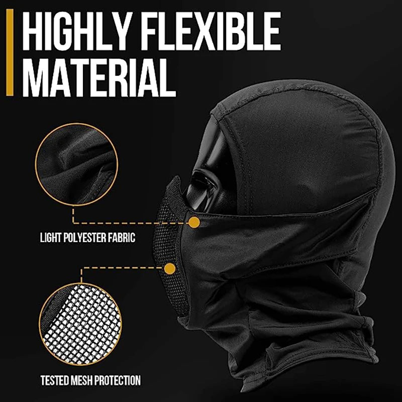 MILITARY Tactical Balaclava Mask Mouth Protection Half Face Mask Breathable Mesh Airsoft Headgear Low Profile Hunting Accessories