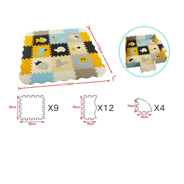 Animal Pattern Baby Play Mat Puzzle Toys For Kids Children EVA Foam Yoga Crawling Mats Floor Tapete Room Decor Baby Child Gifts
