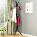 Adjustable Metal Coat Rack with 9 Hooks — Multi-Functional Single-Rod Clothing Rack, Column-Style Coat Rack, Upright Clothing Storage, Suitable for Home, Office, Dressing Room, Bedroom, Living Room, and Hallway — Special