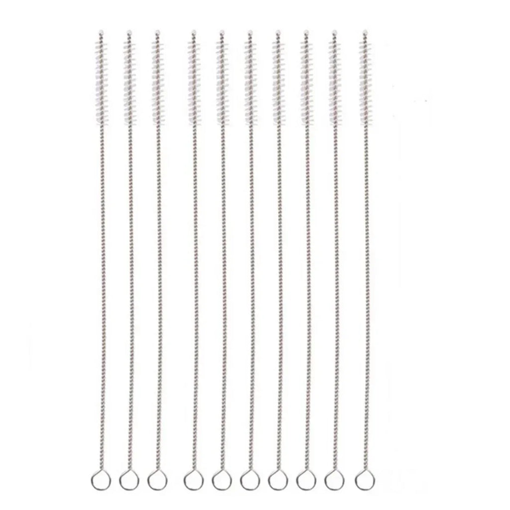 5/10pcs 6mm Drinking Straws Cleaning Brushes Stainless Steel Soft Hair Glass Tube Cleaner Reusable Straw Bottle Cleaning Tools