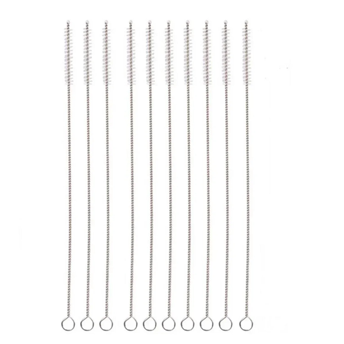 5/10pcs 6mm Drinking Straw Cleaning Brushes Stainless Steel Soft Bristle Glass Tube Cleaner Reusable Straw Bottle Cleaning Tools