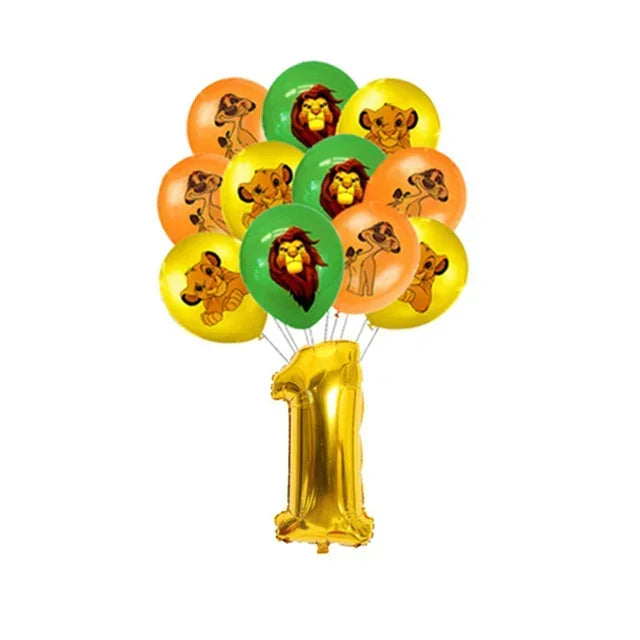 Simba Lion King Birthday Party Decorations Disposable Tableware Balloon Tablecloth Napkin Cup Cake Topper for Kids Baby Shower