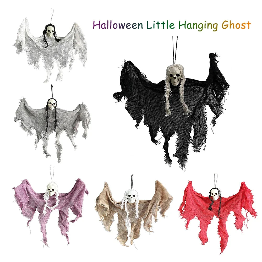 Halloween Decorations Ghosts Zombies Haunted House Bar KTV Horror Atmosphere Charm Hanging Cloaks Mini Ghosts Home Door Decor
