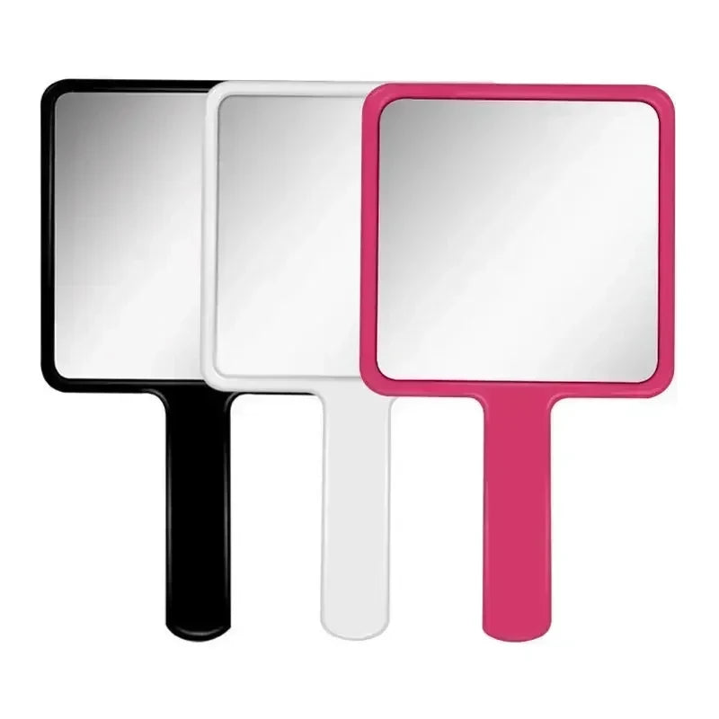 1/2/3pcs Eyelash Extension Handheld Makeup Mirror Square Makeup Vanity Mirror With Handle Hand Mirror SPA Salon Compact Mirrors