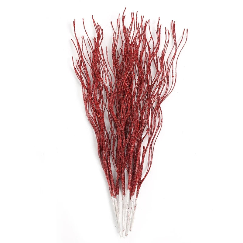 5Pcs Glitter Artificial Berry Bouquet Christmas Tree Ornament for Home Decor New Year 2026 Navidad DIY Wreath Gifts Accessories