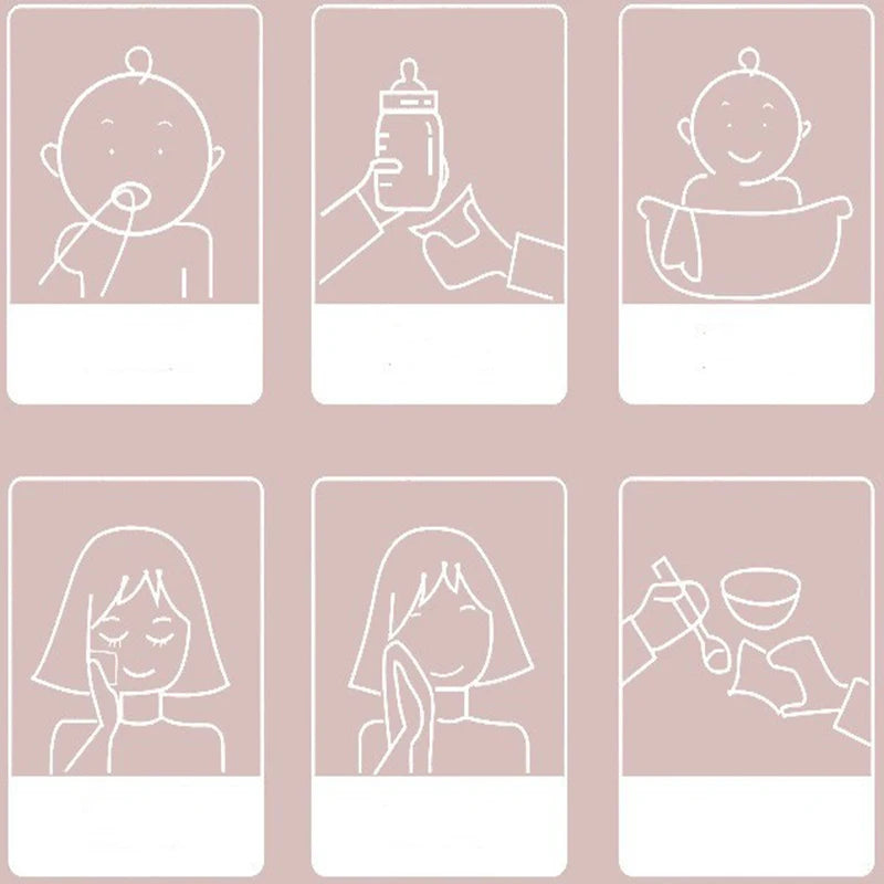 5PC Towel 25 * 25cm Six Layer Gauze Cotton Face Wash Waby Towel Kids Baby Newborn High-Density Fashion Cartoon Handkerchief New