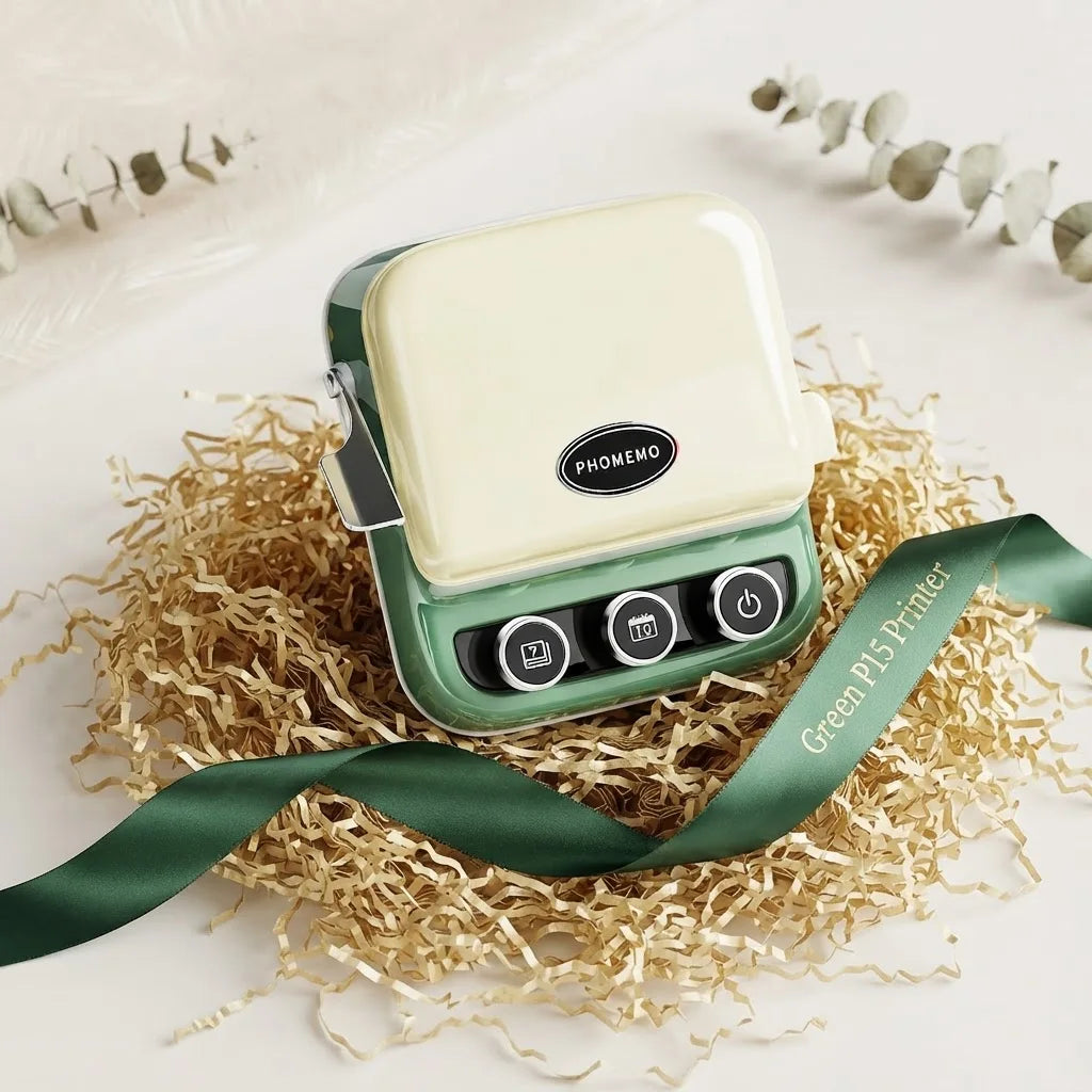 Phomemo Label Maker Machine with Ribbon, P15 Bluetooth Label Printer, Wireless Mini Label Makers with Multiple Templates