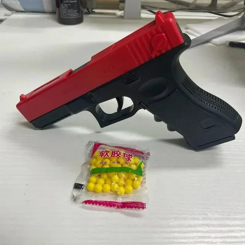 Toy Gun High Quality Soft Bullet Air Gun Manual G17 Glock Toy Gun Lower Magazine Laser Outdoor Sports Game Children Gift