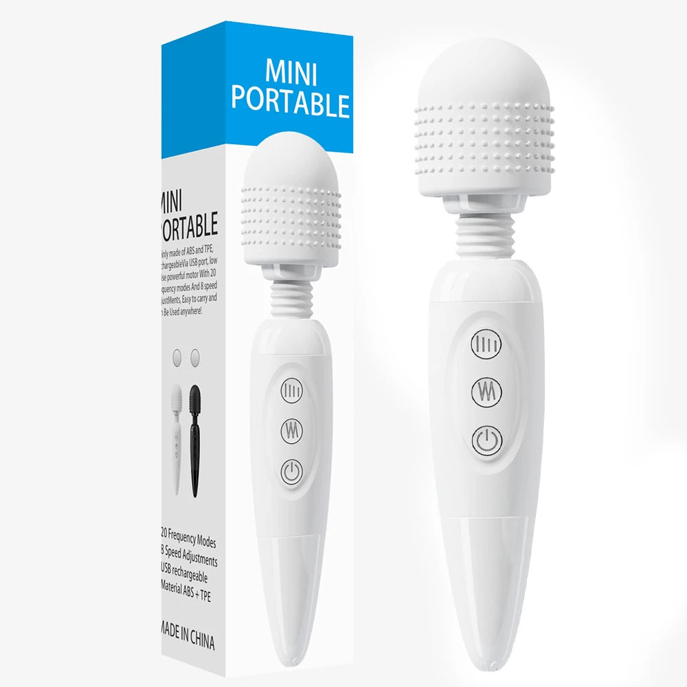 Electric Massager Stick 8 Intensity Levels 20 Vibration Modes Suitable for Neck foot head back Health Massage Gun Portable