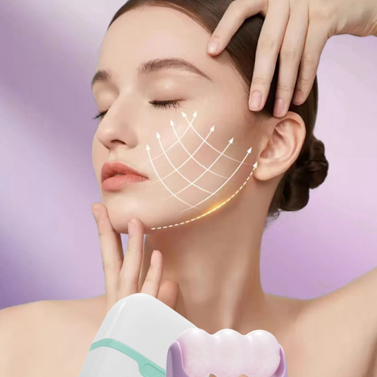 Face Ice Roller Skin Care Tools Double Head Cooling Therapy Skin Massage Rollers Face Skin Care Tools for Girls Woman care