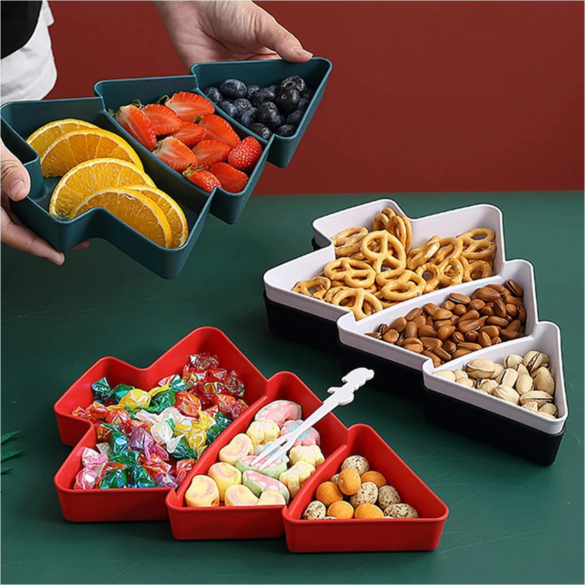 Christmas Tree Fruit Plate Merry Christmas Party Decorations For Home Navidad Noel Natal Xmas Gifts Happy New Year