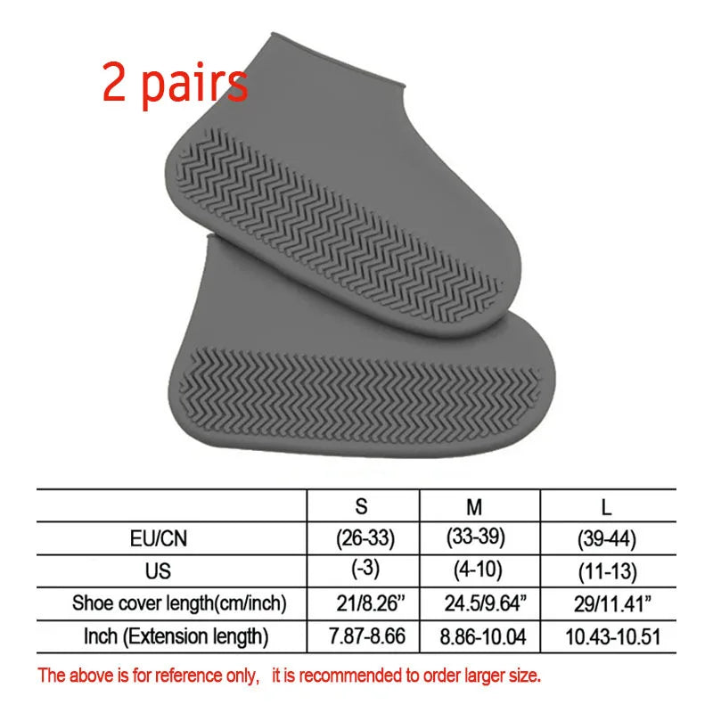 Waterproof Rain Shoes Covers Silicone Non-slip Wear-resistant Outdoor Adult Children Boots Portable Elastic Reusable