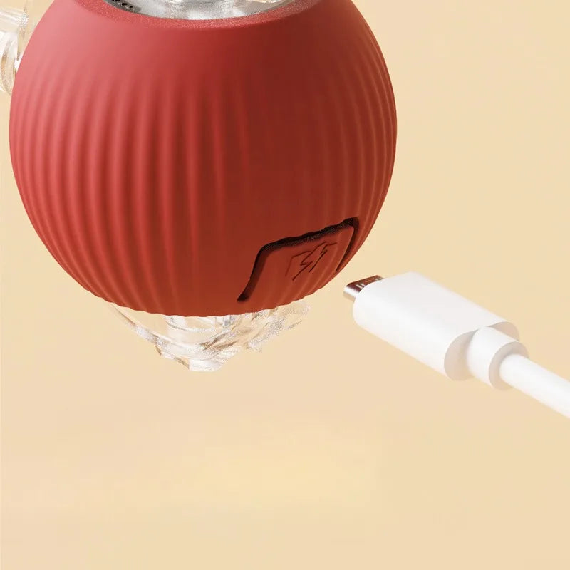 Cat Interactive Ball Toy Automatic Rolling Ball Faux Tail Smart Pet Electric Toy Cat Training Imitate Mouse Toy Pet Supplies