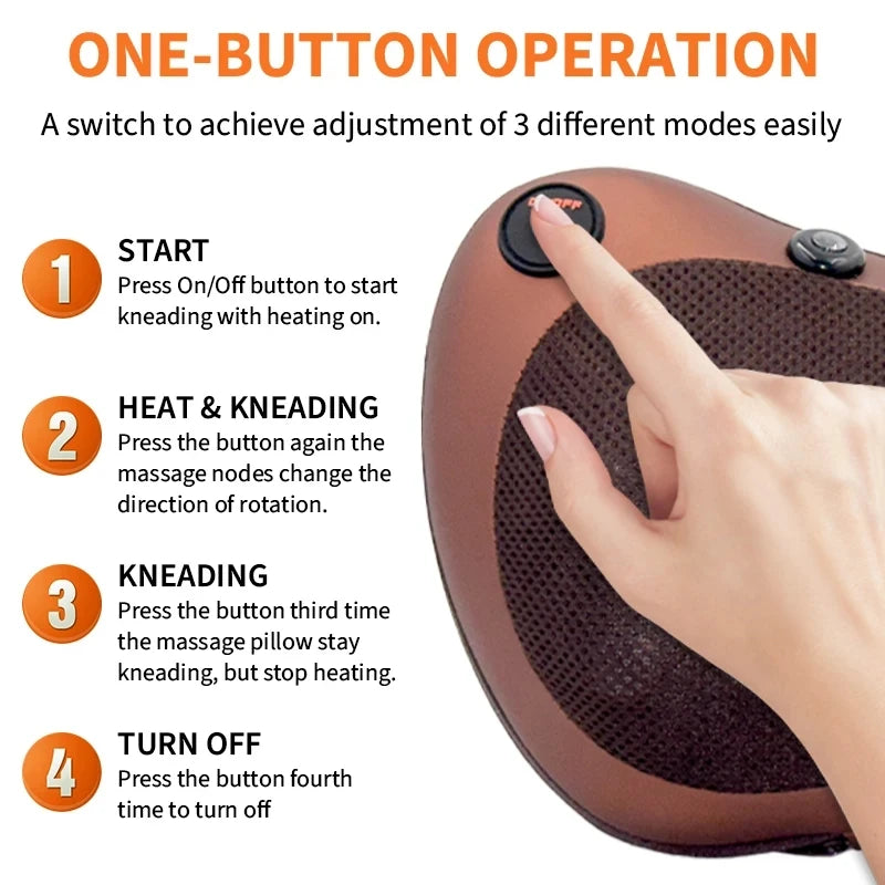Electric Cervical Hot Compress  Massage Pillow NeckTraction  Spine Support Massager Relax Health Care