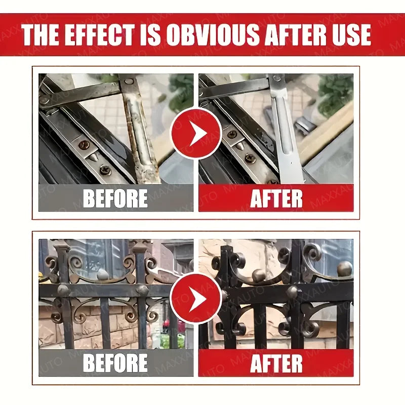 Metal Rust Remover And Renovator - Metal Polishing Spray, Powerful Rust Stain Removal Cleaning Spray Quick Rust Dissolving Agent