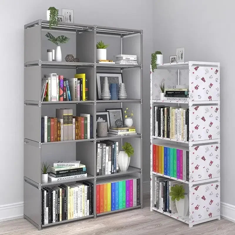 Simple Bookshelf Easy Assembly Bookcase Can Be Moved Children's Debris Rack Home Furniture Book Shelf Storage Locker Holders