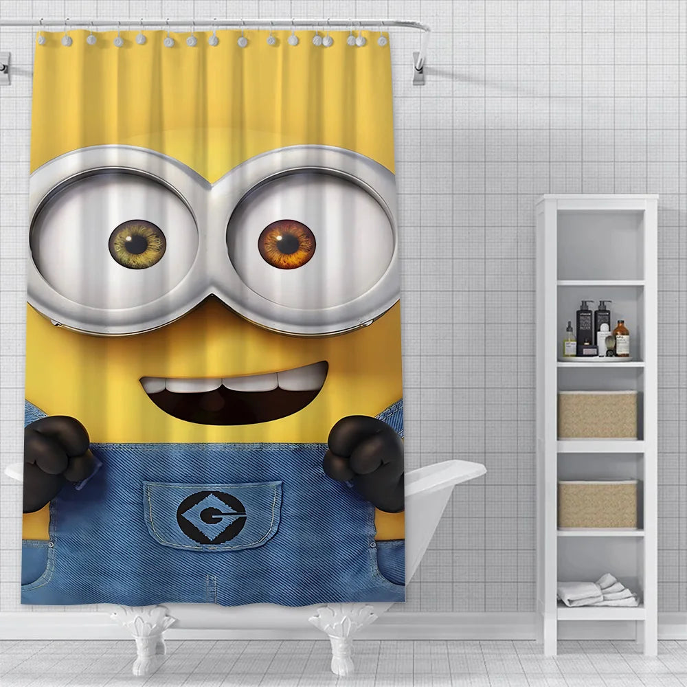 Shower For M-Minionss Curtain Waterproof Polyester Fabric Paint Colorful Bath Curtains Home Bathroom Decor Curtain With Hook