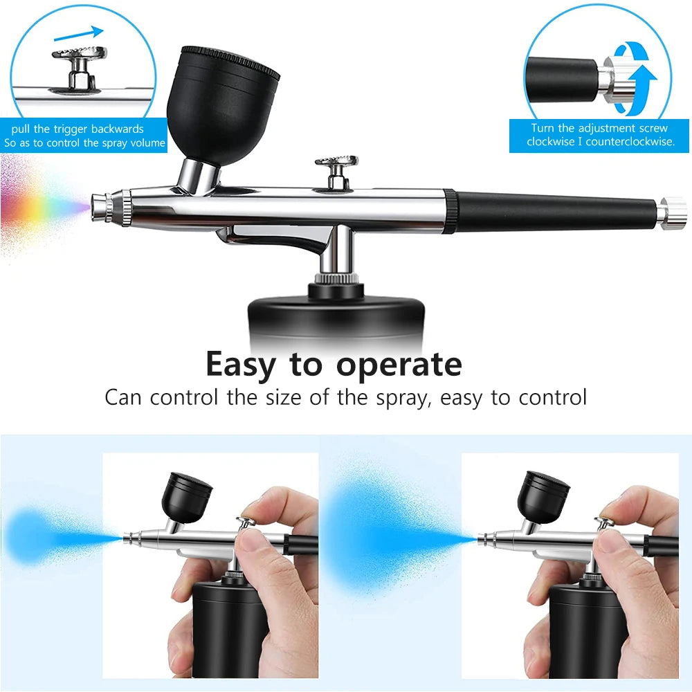 Airbrush Nail With Compressor Portable Air Brush Nails Compressor for Nail Art Paint Painting Crafts Airbrush Compressor Kit