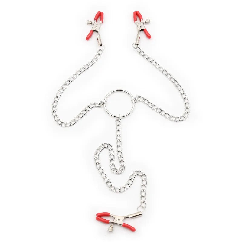 Three-Headed Nipple Clitoris Clamp BDSM Bondage Adult Games Clip Metal Clitoris Stimulator Body Massage Fetish Toys for Couples