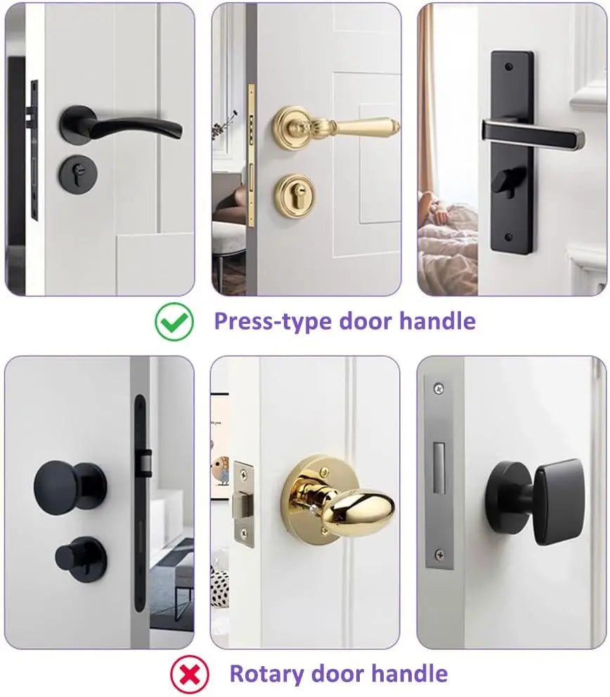 Door Lever Lock Child Proof, Door Handle Baby Proof No Drilling, 3M Adhesive Child Safety Cabinet Locks for Doors Simple Install