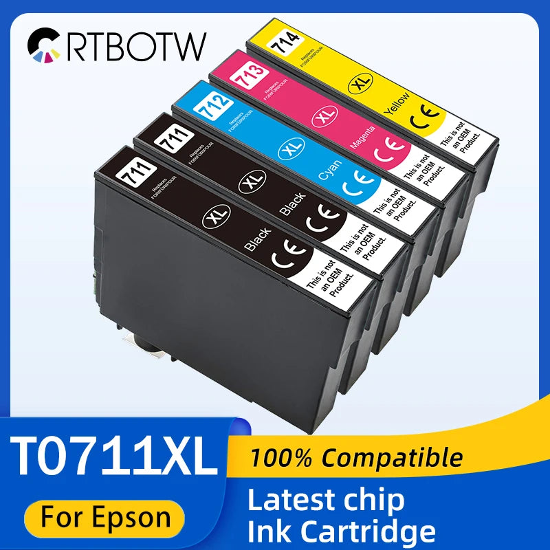 T0711 T0714 XL Ink Cartridge Compatible For Epson Stylus SX110 SX215 SX218 SX400 SX405 SX410 SX415 SX510W SX515W DX7400 Printer