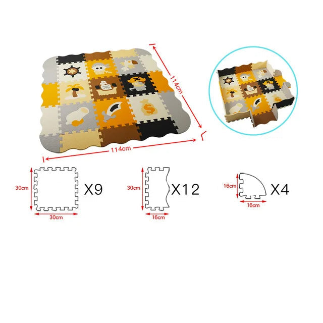 Animal Pattern Baby Play Mat Puzzle Toys For Kids Children EVA Foam Yoga Crawling Mats Floor Tapete Room Decor Baby Child Gifts