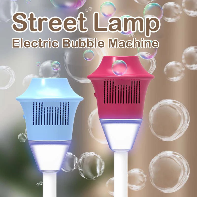 Street light bubble machine fully automatic bubble with light birthday outdoor wedding party without battery bubble water