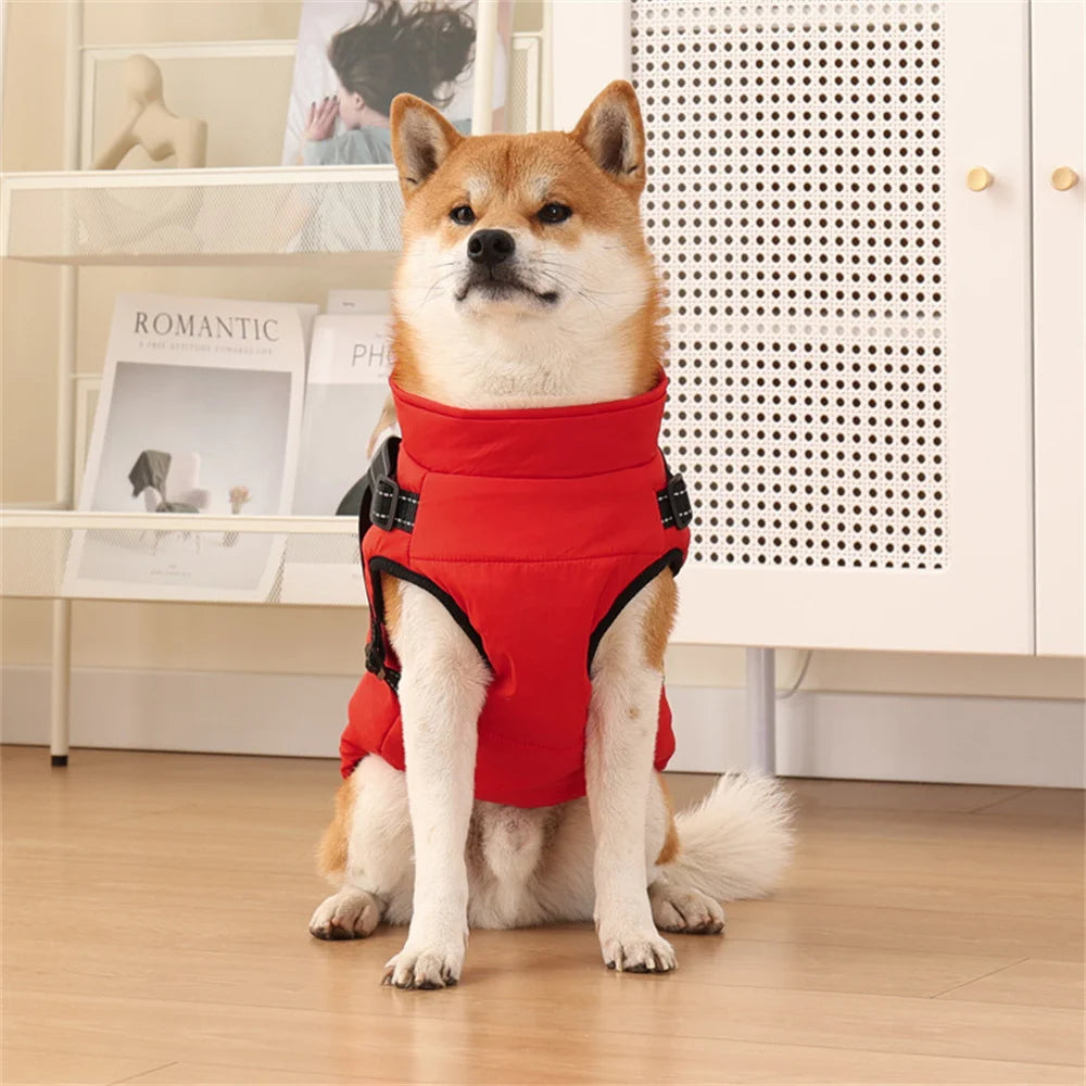 Giacca impermeabile per cani con pettorina riflettente, abbigliamento invernale per cani di piccola e media taglia, Shiba Inu, Dobermann, giacche da esterno