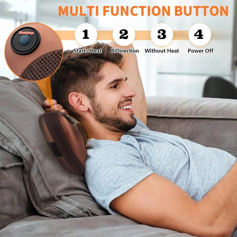 Electric Cervical Hot Compress  Massage Pillow NeckTraction  Spine Support Massager Relax Health Care