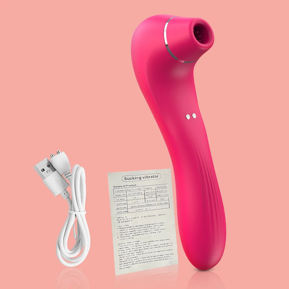 Dildo Vibrator for Women Clitoral Sucking Stimulation G-spot Vaginal Massage 2 in 1 Sucking Vibrator Female Pleasure  Adult Good