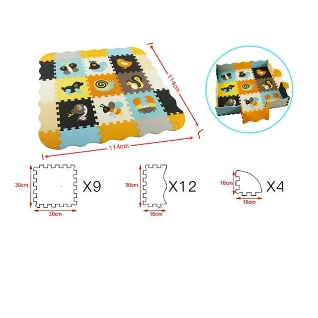 Animal Pattern Baby Play Mat Puzzle Toys For Kids Children EVA Foam Yoga Crawling Mats Floor Tapete Room Decor Baby Child Gifts