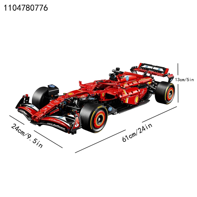 Room Decoration 1361 Pieces Red Sports Racing Car Building Block Set Super Car Bricks Adults Birthday Christmas Gift